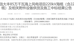 超9亿元！中天科技海缆中标海上风电项目