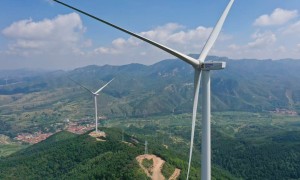 中国能建山西电建承建的大蛇头风电项目全容量并网发电