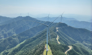 五凌电力永州双牌打鼓坪二期风电全容量并网